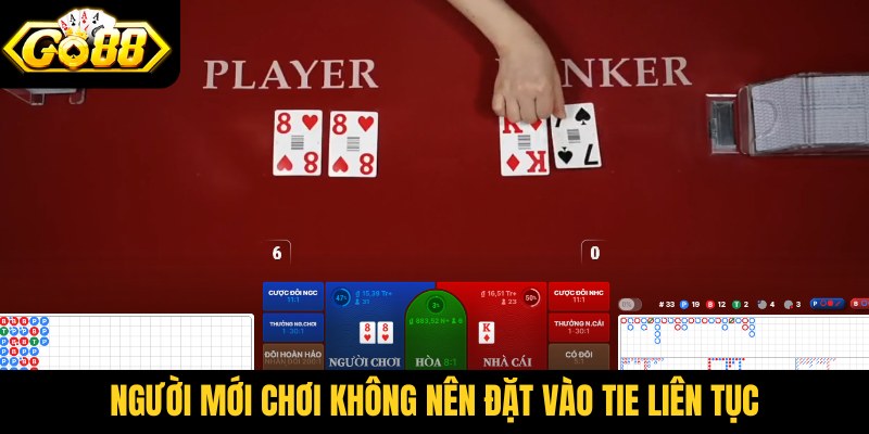 Người mới chơi không nên đặt vào Tie liên tục